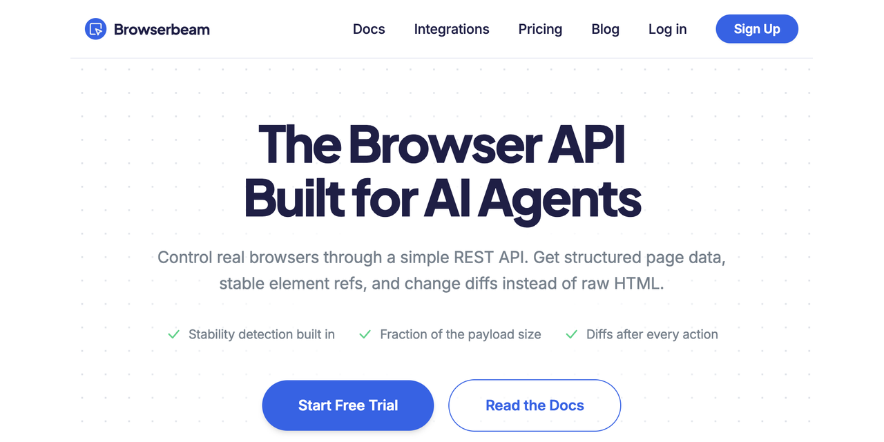 Browserbeam website preview